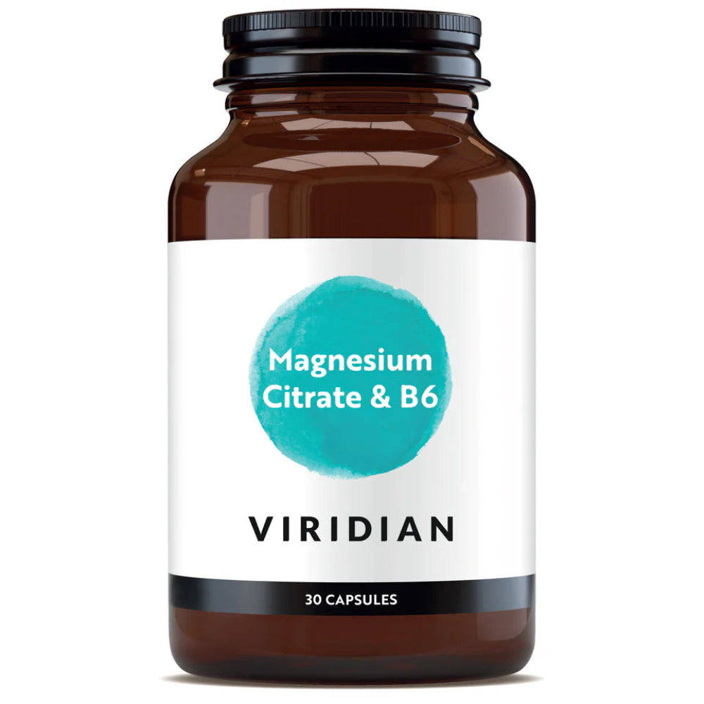 VIRIDIAN magnija citrāts + B6 vitamīns - 30 kapsulas