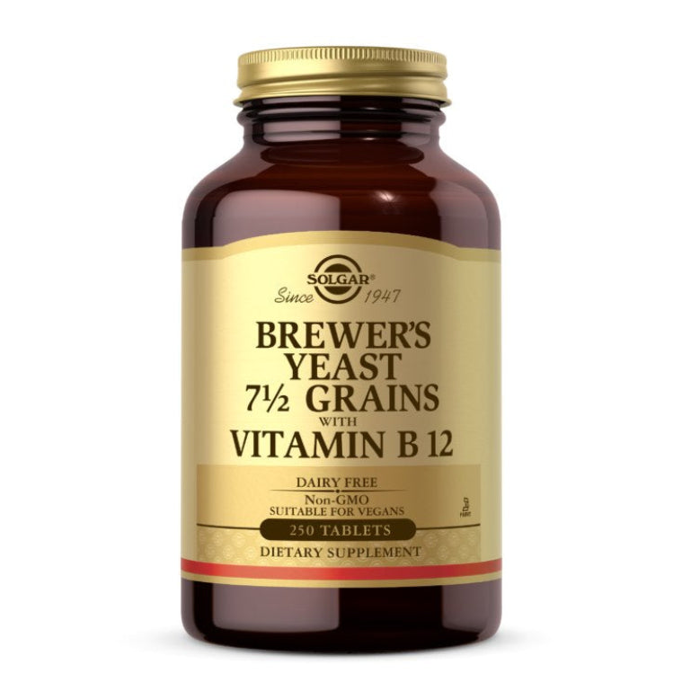 SOLGAR alus raugs, 7,5 graudi, ar B12 vitamīnu – 250 tabletes