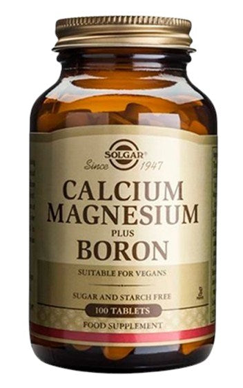 SOLGAR Calcium Magnesium plus Boron - Wapń, Magnez i Bor (100 tabl.)