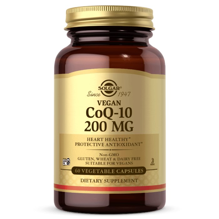SOLGAR Vegāns CoQ-10 200 mg – 60 kapsulas