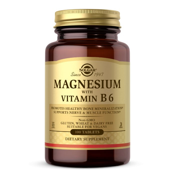 SOLGAR magnijs ar B6 vitamīnu – 100 tabletes