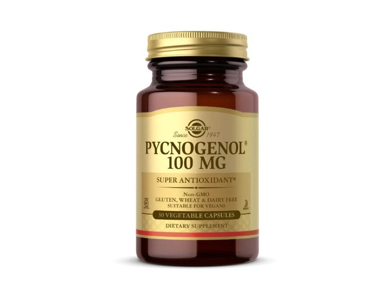 SOLGAR Pycnogenol 100 mg - Ekstrakt z kory francuskiej sosny morskiej (30 kaps.)