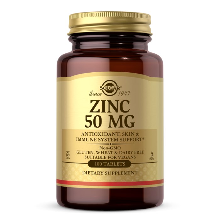 SOLGAR cinks 50 mg – 100 tabletes