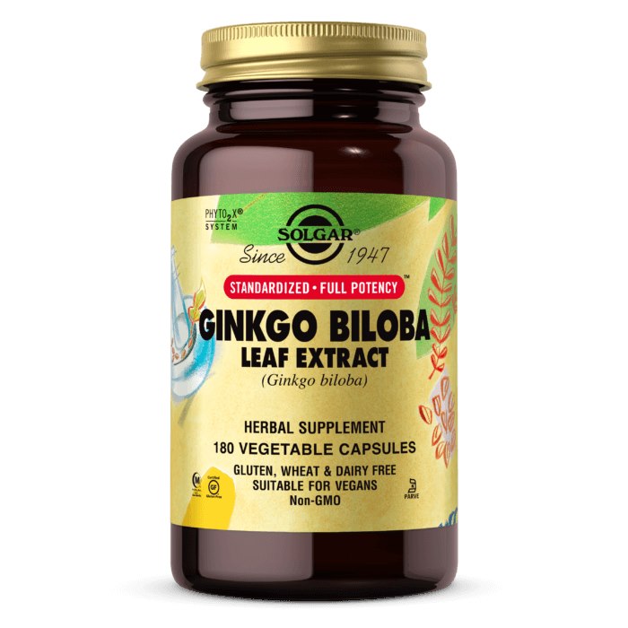 SOLGAR ginka lapu ekstrakts – 180 kapsulas