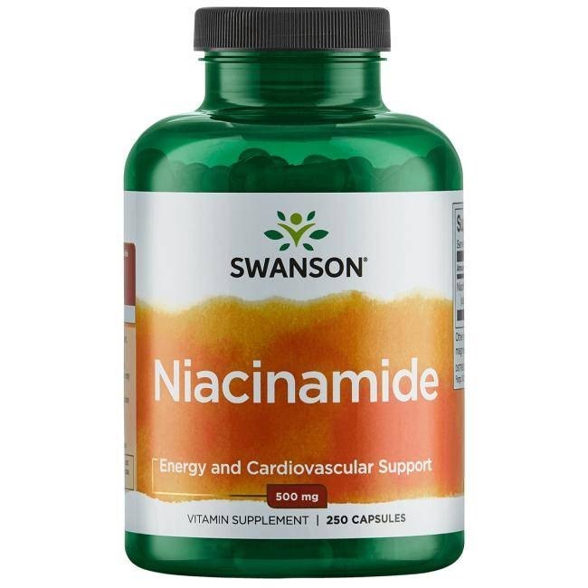 SWANSON niacīnamīds 500 mg – 250 kapsulas