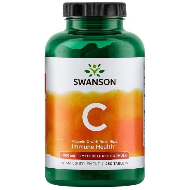 SWANSON Witamina C 1000 z RH o przedłużonym działaniu (250 tabl.)