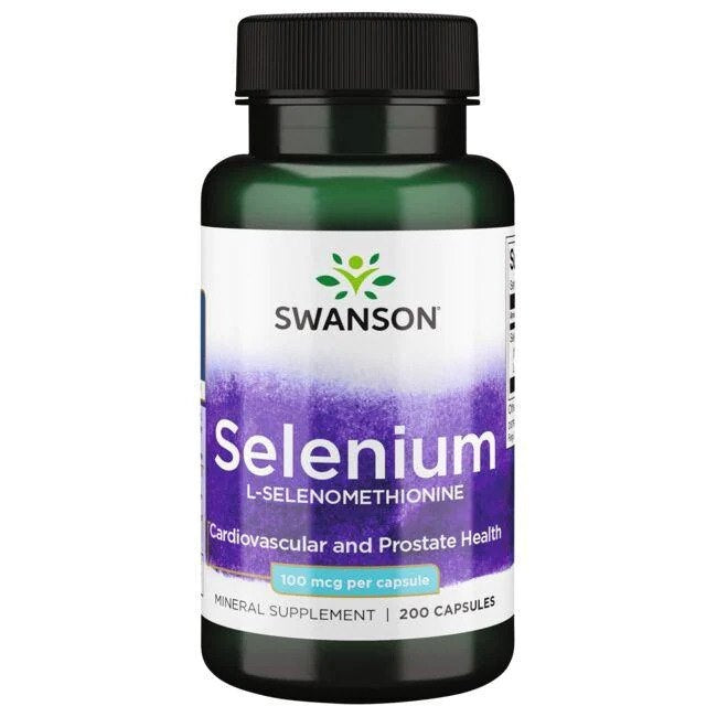 SWANSON selēns L-selenometionīns 100 µg – 200 kapsulas