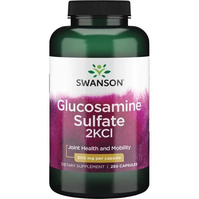 SWANSON glikozamīna sulfāts 2KCl 500 mg – 250 kapsulas