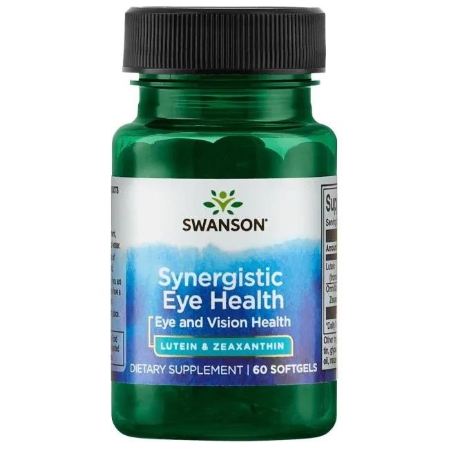 SWANSON Synergistic Eye Health – luteīns un zeaksantīns – 60 kapsulas