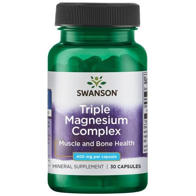 SWANSON trīskāršais magnija komplekss 400 mg – 30 kapsulas