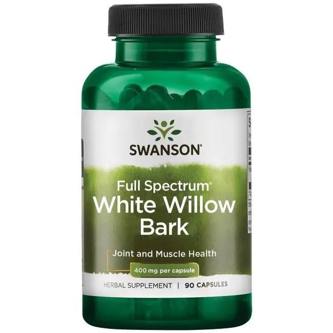 SWANSON baltais vītolu miza 400 mg – 90 kapsulas