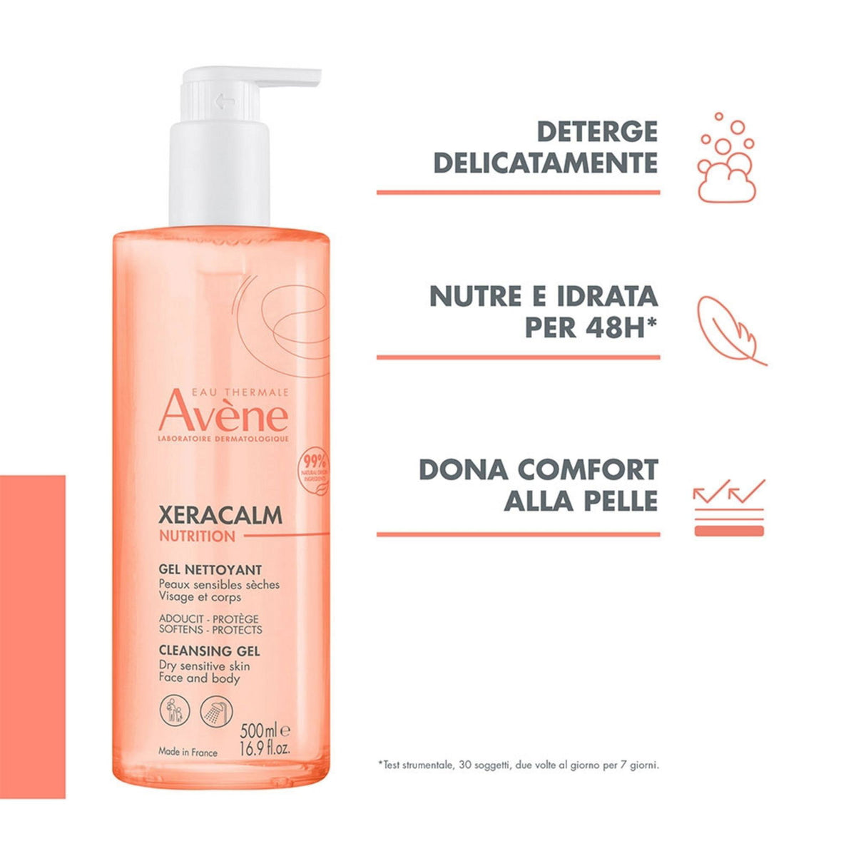 Avene, XeraCalm Nutrition, Valomasis gelis, 500 ml