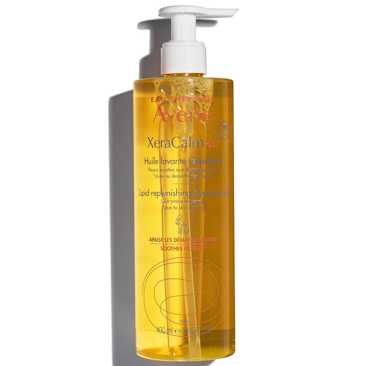 Avene, XeraCalm A.D, lipidus atkuriantis dušo aliejus kūnui, sausai odai, 400 ml