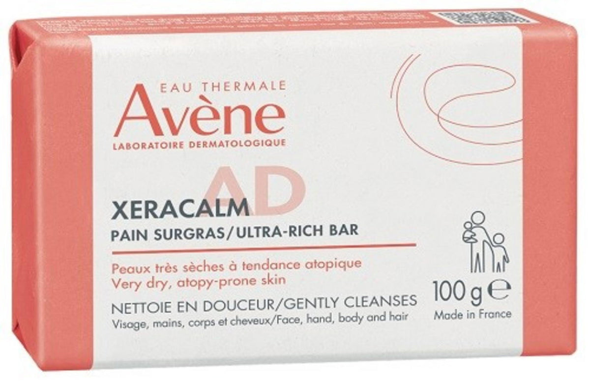Avene, XeraCalm A.D, švelnus valomasis muilas veidui, 100 g