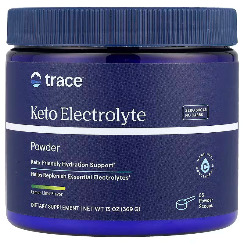 TRACE MINERALS keto elektrolītu pulveris, citronu un laima garša - 369 g