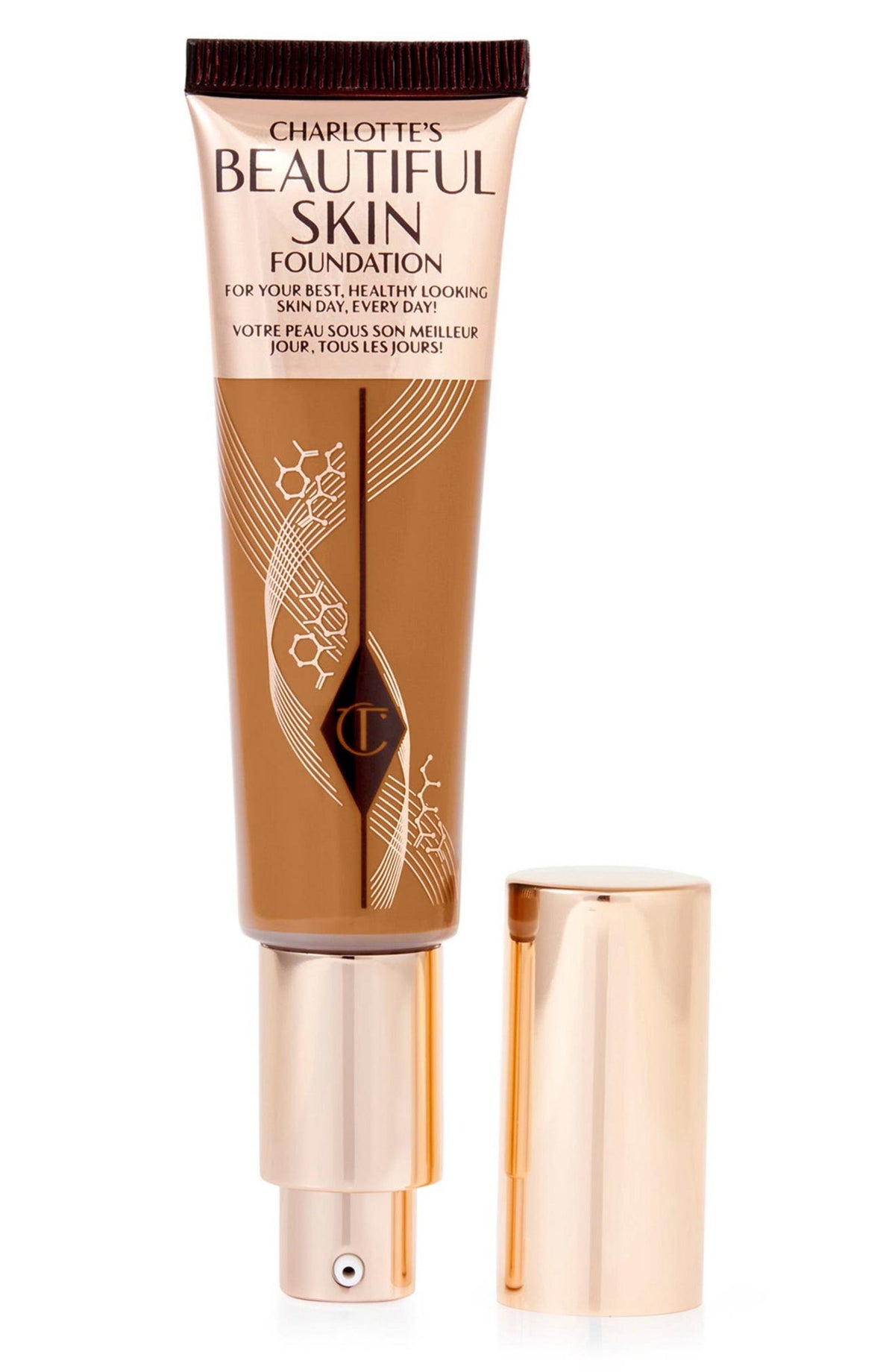 Charlotte Tilbury, Beautiful Skin Science + Colour, Radiant Finish, Liquid Foundation, 13, Warm Chaud, 30 ml