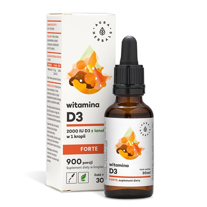 Aura Herbals D3 Forte vitamīns 2000SV - 30 ml pilieni