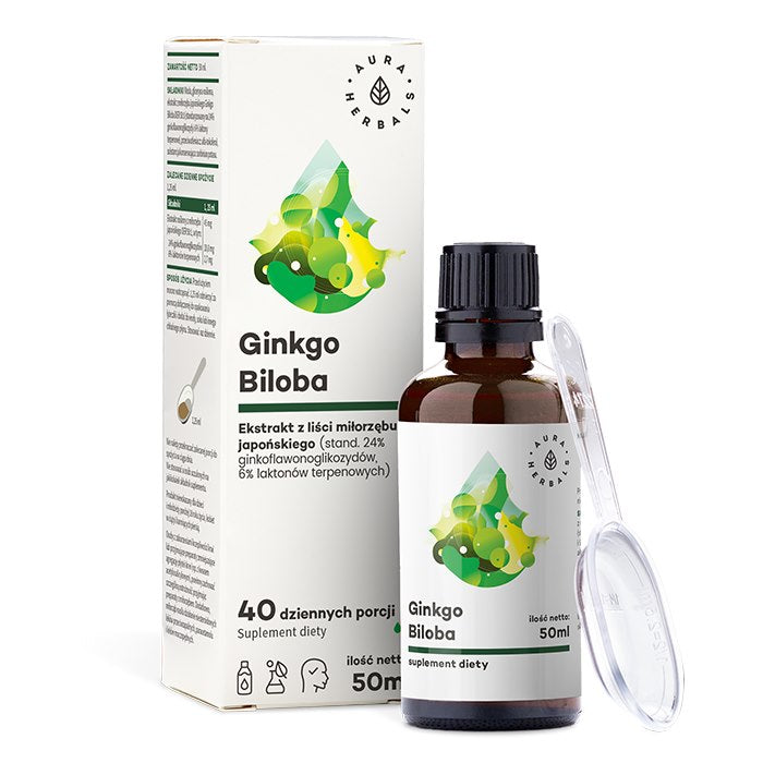 Aura Herbals ginka ekstrakts 50:1 - 50 ml pilienos