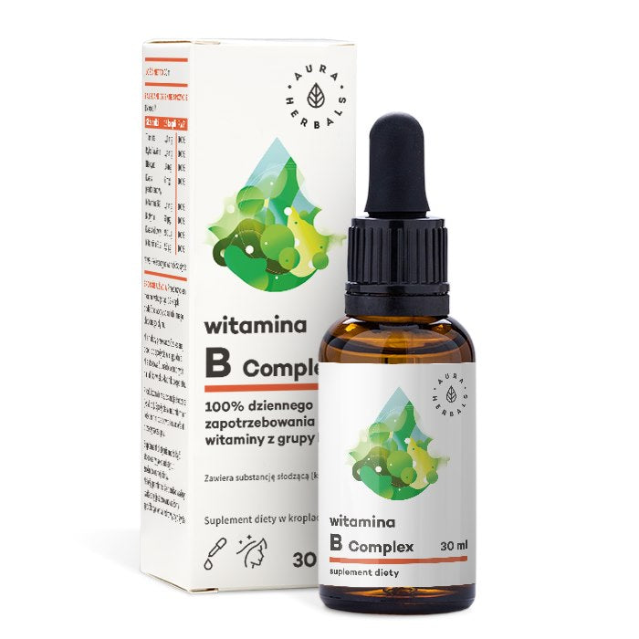 Aura Herbals B vitamīnu kompleksa pilieni – 30 ml