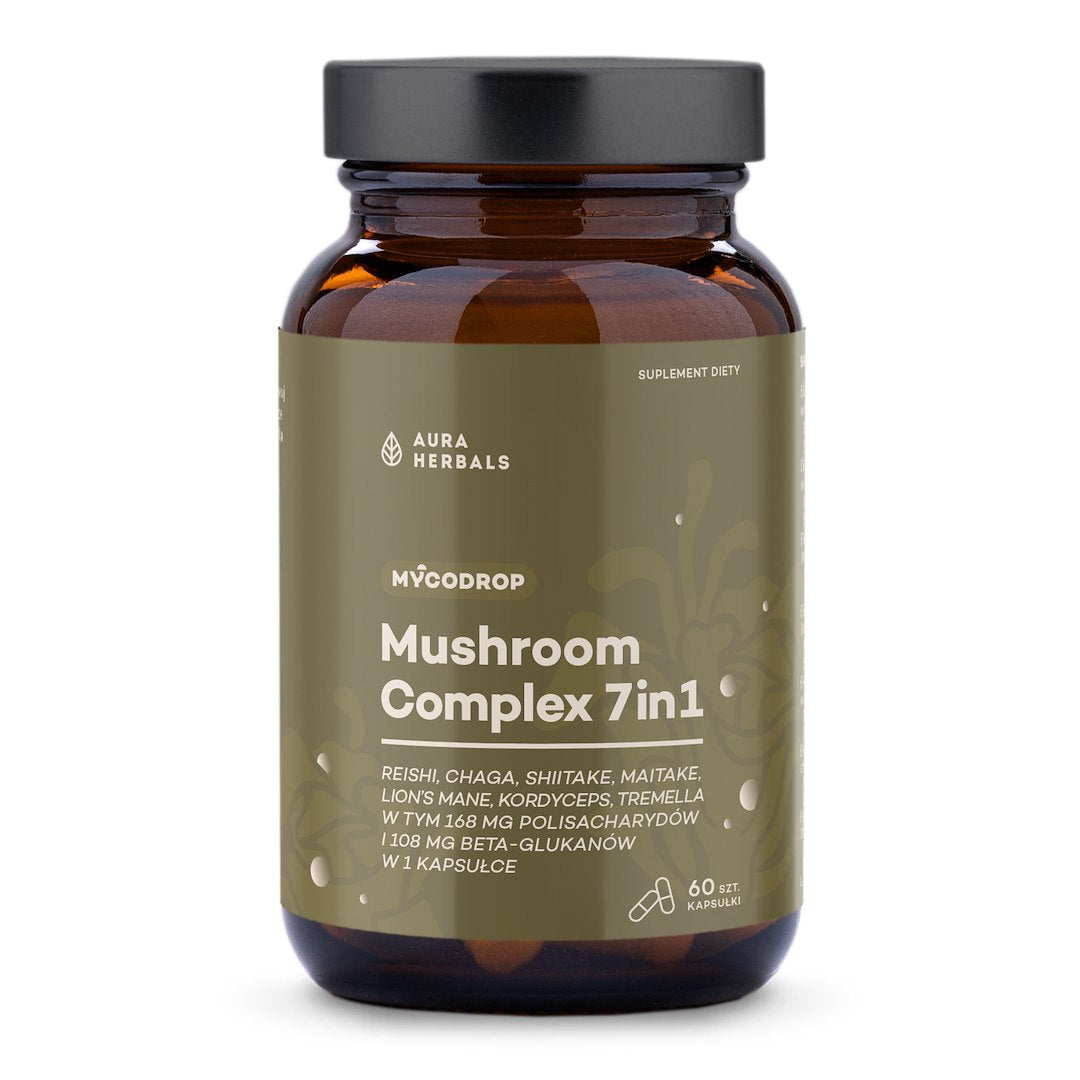 AURA HERBALS Mycodrop, Mushroom Complex 7 w 1 (60 kaps.)
