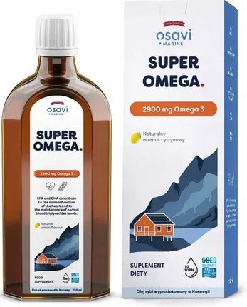 Osavi Super Omega (jūras) 2900 mg Omega 3 - 250 ml ar citronu garšu