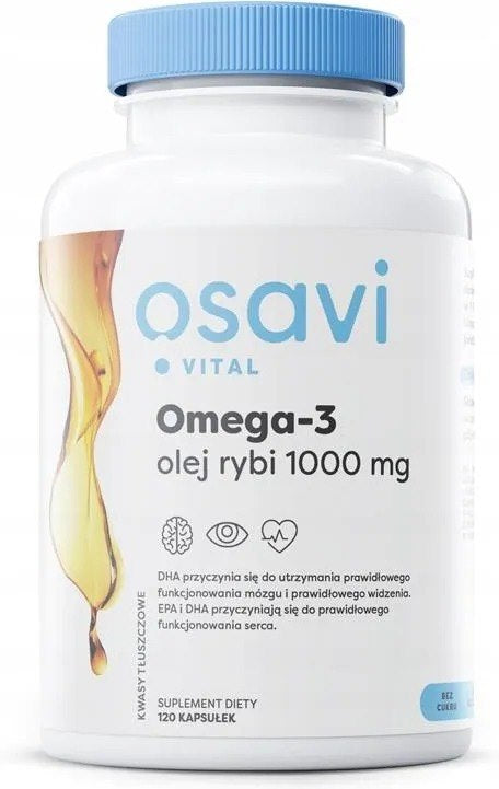 Osavi Omega-3 zivju eļļa, molekulāri destilēta, 1000 mg - 120 kapsulas