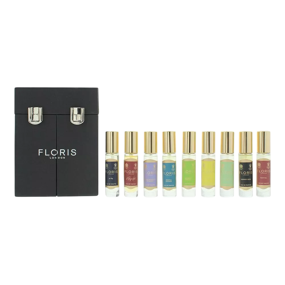 Set Floris Of London: A Rose For..., Eau De Parfum, Unisex, 10 ml + Honey Oud, Eau De Parfum, Unisex, 10 ml + Jermyn Street, Eau De Parfum, Unisex, 10 ml + Mulberry Fig, Eau De Parfum, Unisex, 10 ml + Neroli Voyage, Eau De Parfum, Unisex, 10 ml + Cefir...