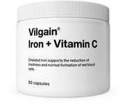 VILGAIN geležis + vitaminas C - 90 kapsulių