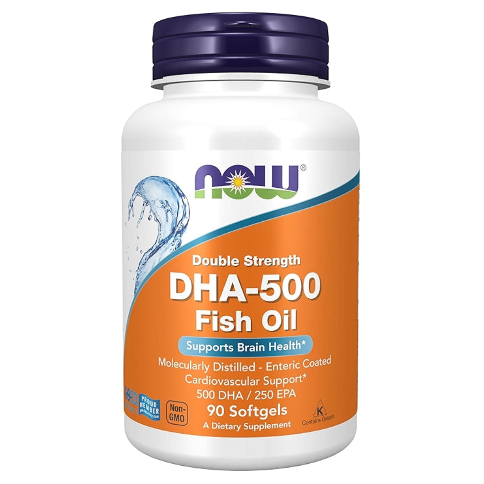 NOW FOODS DHA-500 dubultā stipruma – 90 kapsulas