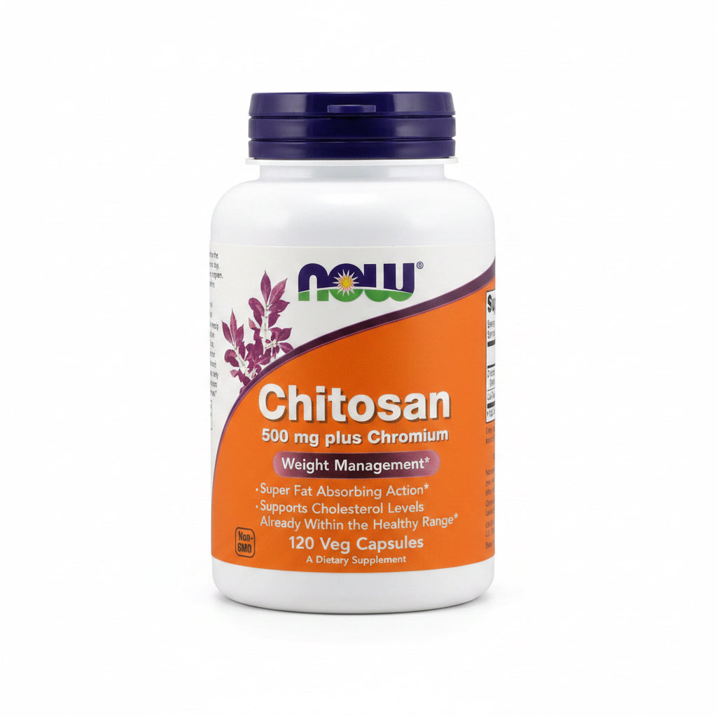 NOW FOODS Chitosan - Chitozan 500 mg + Chrom 100 mcg (120 kaps.)