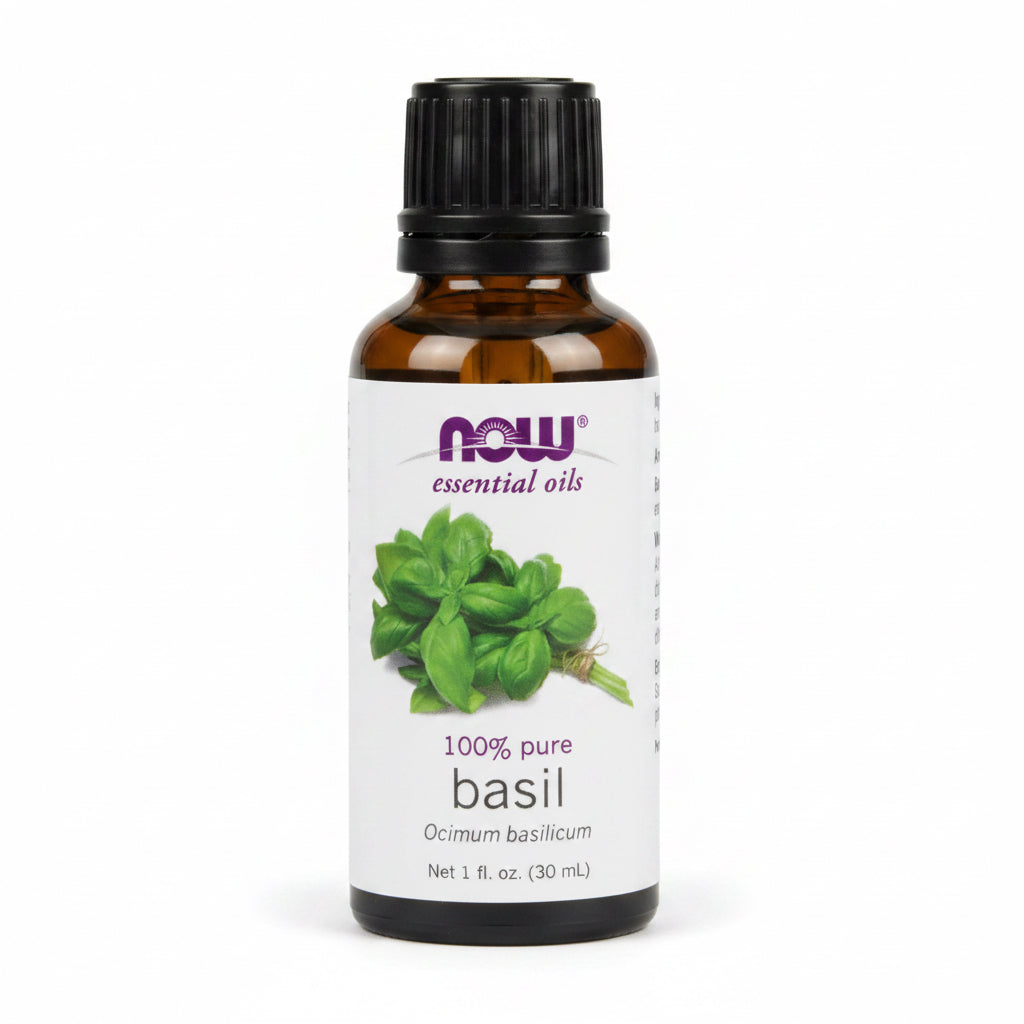 NOW FOODS Basil - 100% Olejek Bazyliowy - Bazylia (30 ml)