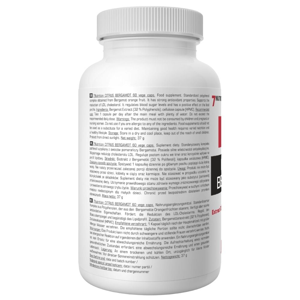 7NUTRITION bergamote 500 mg - 60 kapsulas