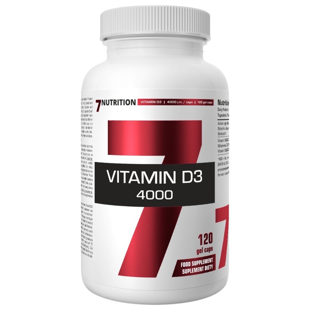 7NUTRITION D3 vitamīns 4000 SV - 120 kapsulas