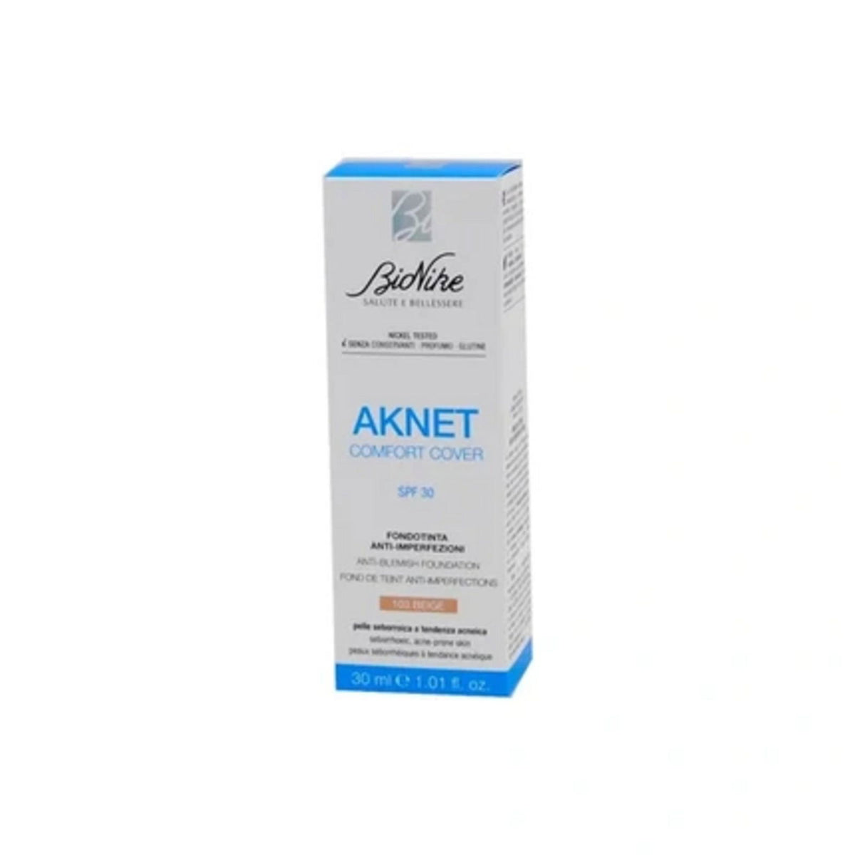 BioNike, Comfort Cover, Matte & Covering, Liquid Foundation, 103, Beige, SPF 30, 30 ml