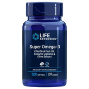 LIFE EXTENSION Super Omega-3 EPA/DHA z Lignanami Sezamowymi i Ekstraktem z Oliwek EU (120 kaps.)