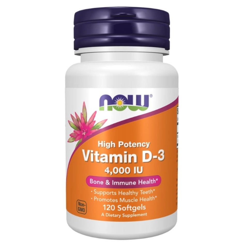NOW FOODS vitamīns D3 4000 SV – 120 kapsulas