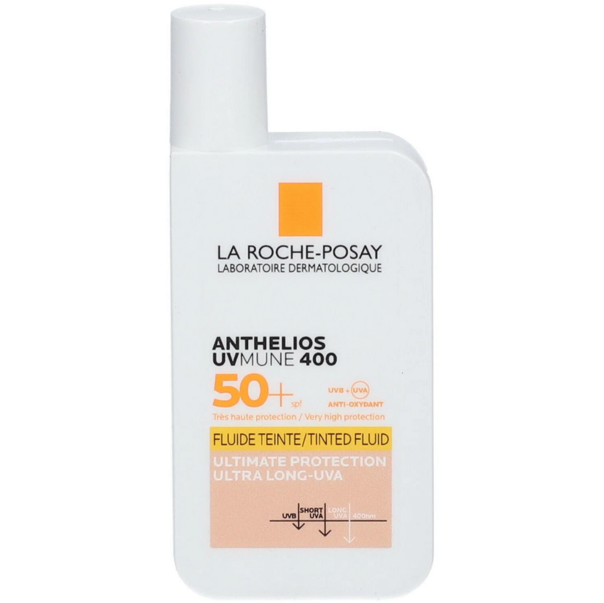La Roche-Posay Anthelios UVMune 400 tonēts aizsargājošs fluīds sejai SPF50+, 50 ml