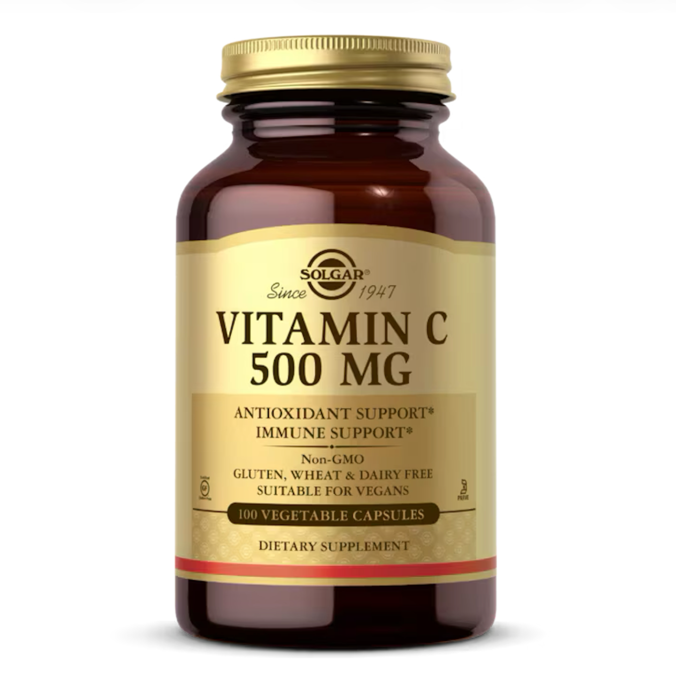SOLGAR vitamīns C 500 mg – 100 kapsulas