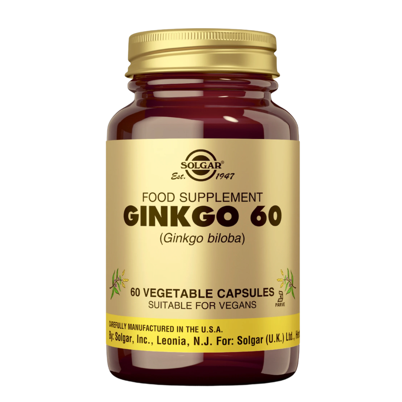 SOLGAR Ginkgo Biloba - 60 kapsulas
