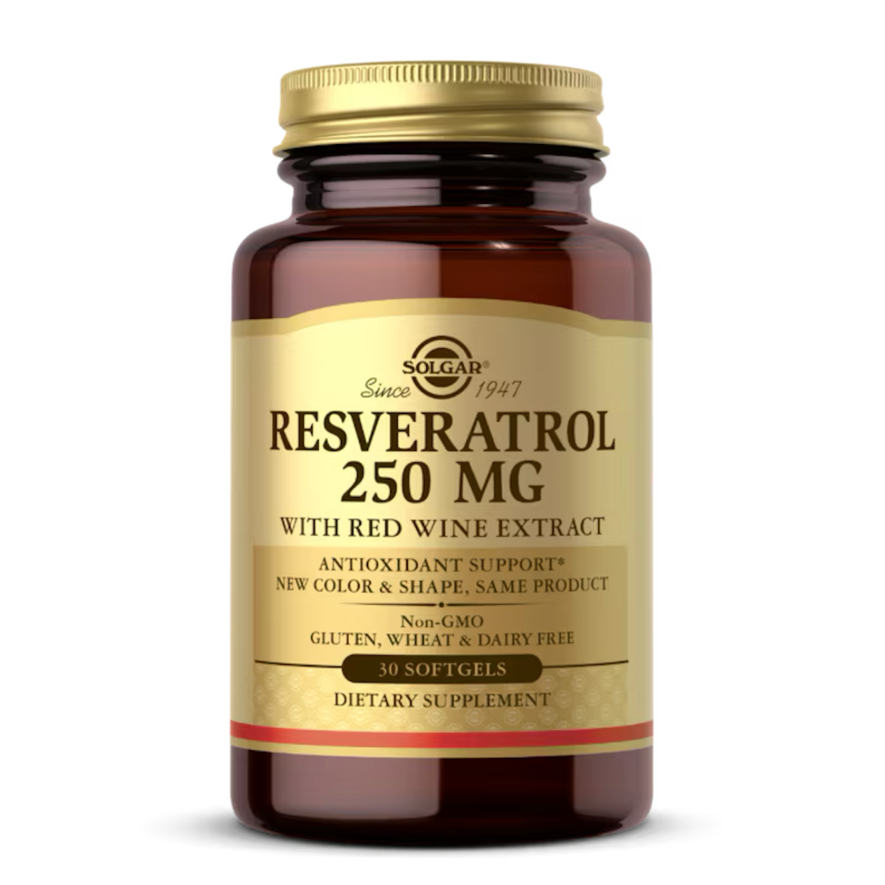SOLGAR Resveratrols 250 mg ar sarkanvīna ekstraktu – 30 kapsulas
