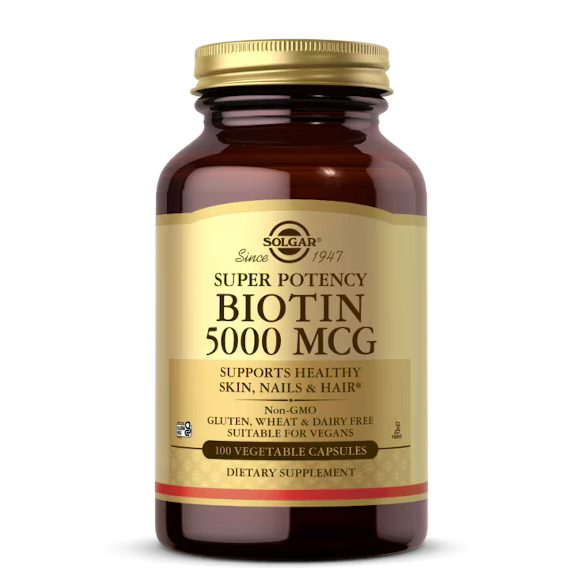 SOLGAR biotīns 5000 µg – 100 kapsulas