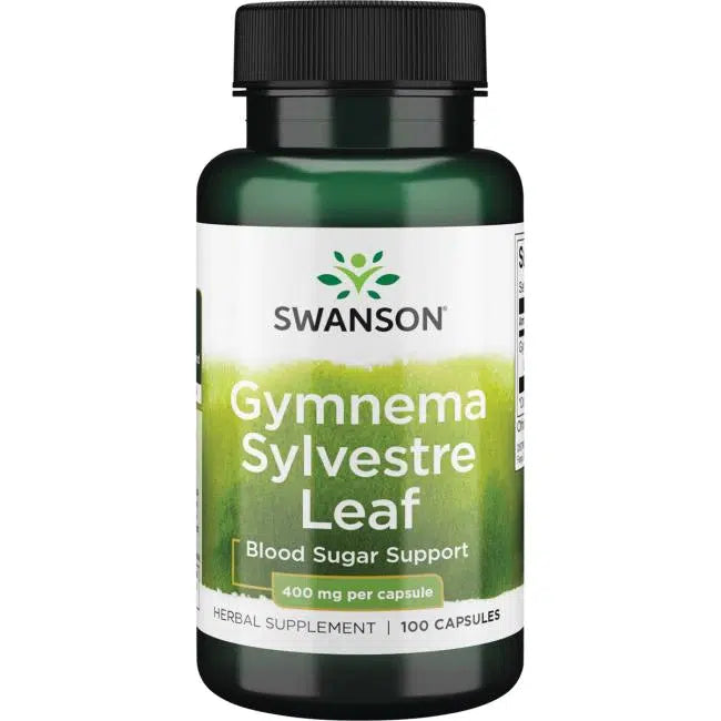 SWANSON Gimnema lapai 400 mg – 100 kapsulu.