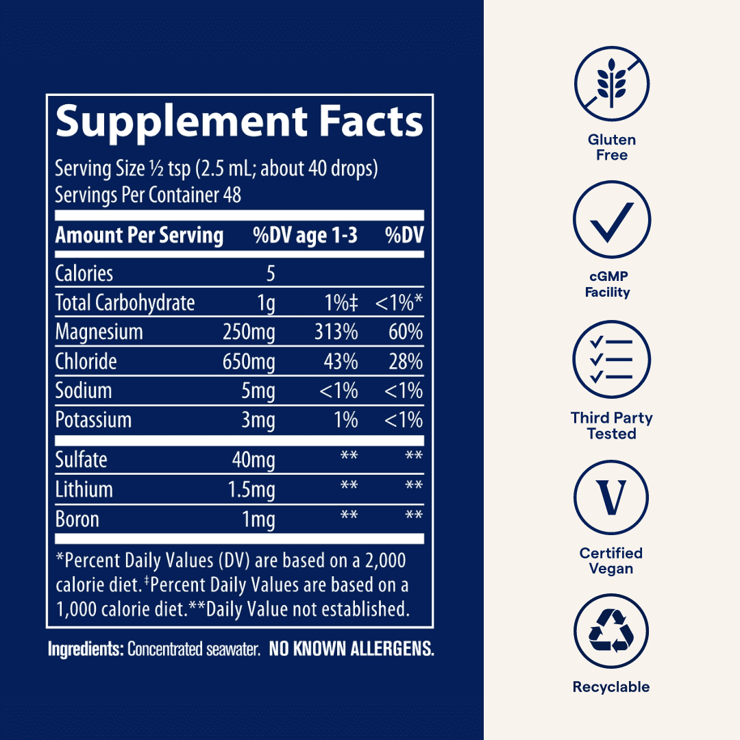 TRACE MINERALS ConcenTrace® 72+ jūras jonu minerāli – 118 ml