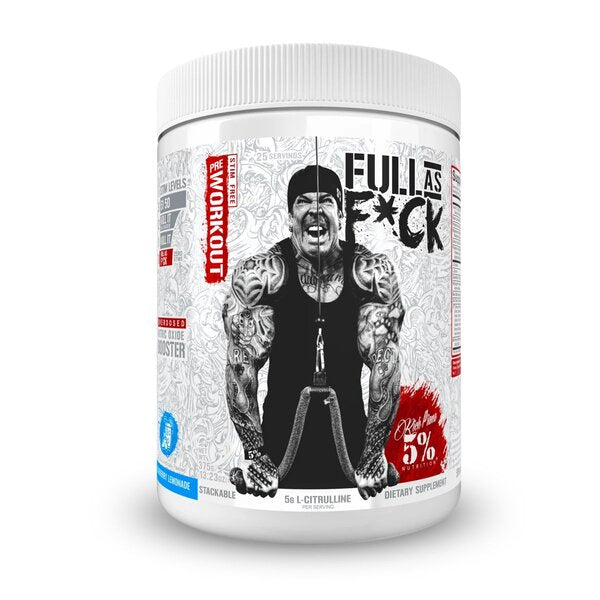 5% Nutrition uzturvielas Full As F*ck – leģendārā sērija, melleņu limonāde – 350 g