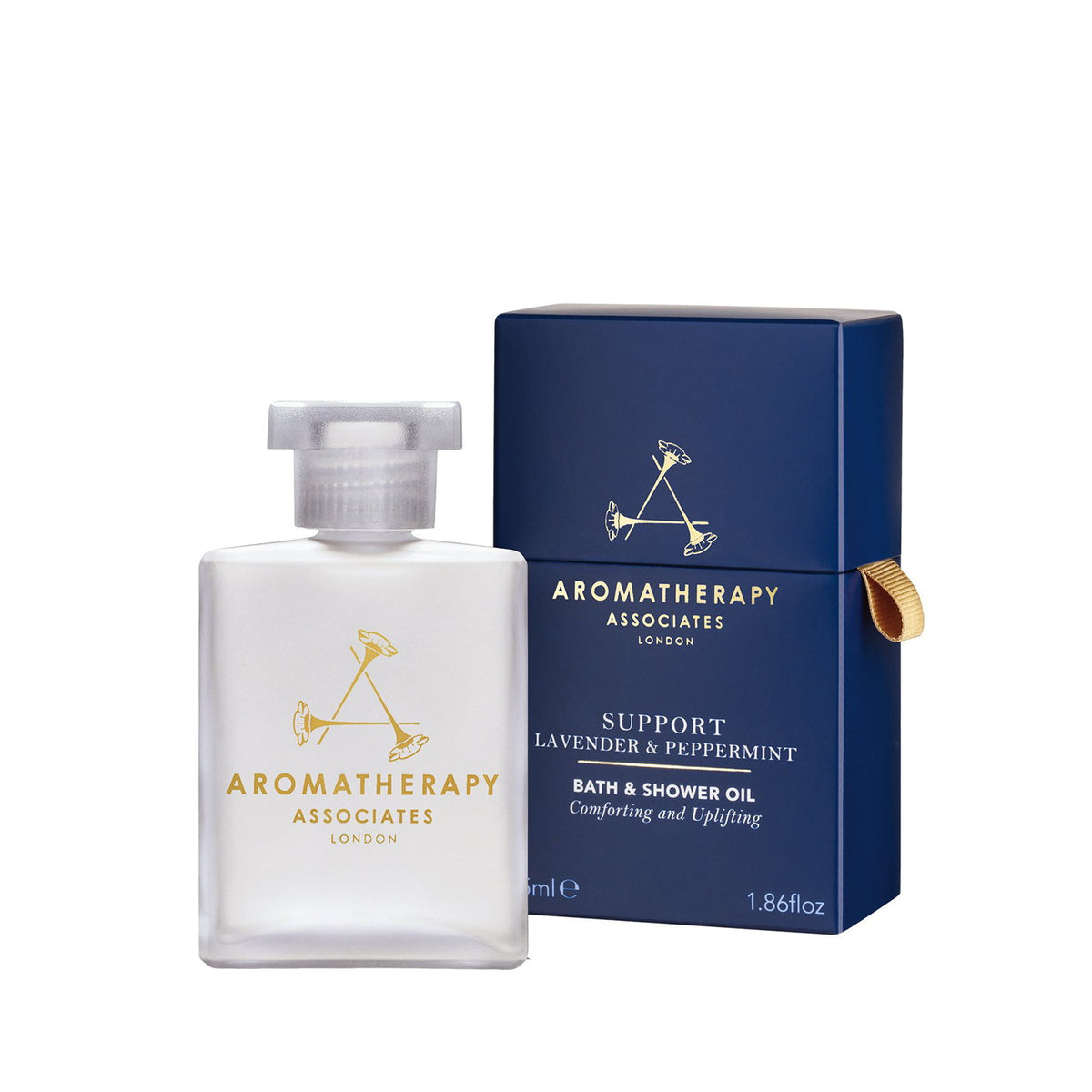 Aromatherapy Associates, atbalstoša, nostiprinoša, lavandu un piparmētru ķermeņa eļļa visam ķermenim, 240 ml