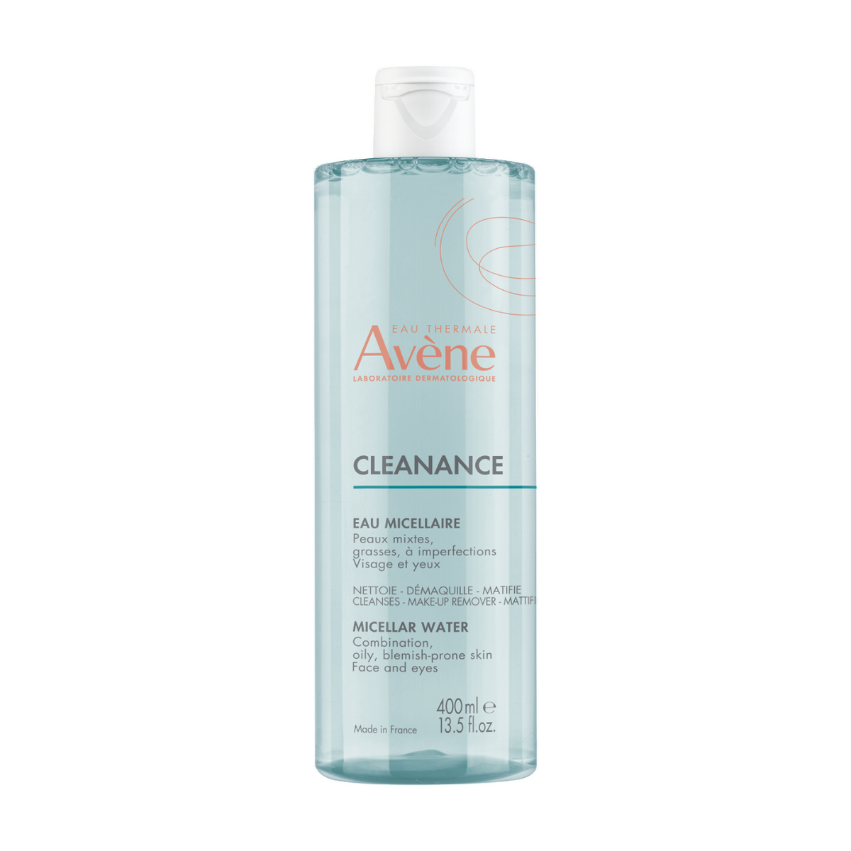 Avene, „Cleanance“ makiažo valiklis, micelinis vanduo, visiems odos tipams, 400 ml