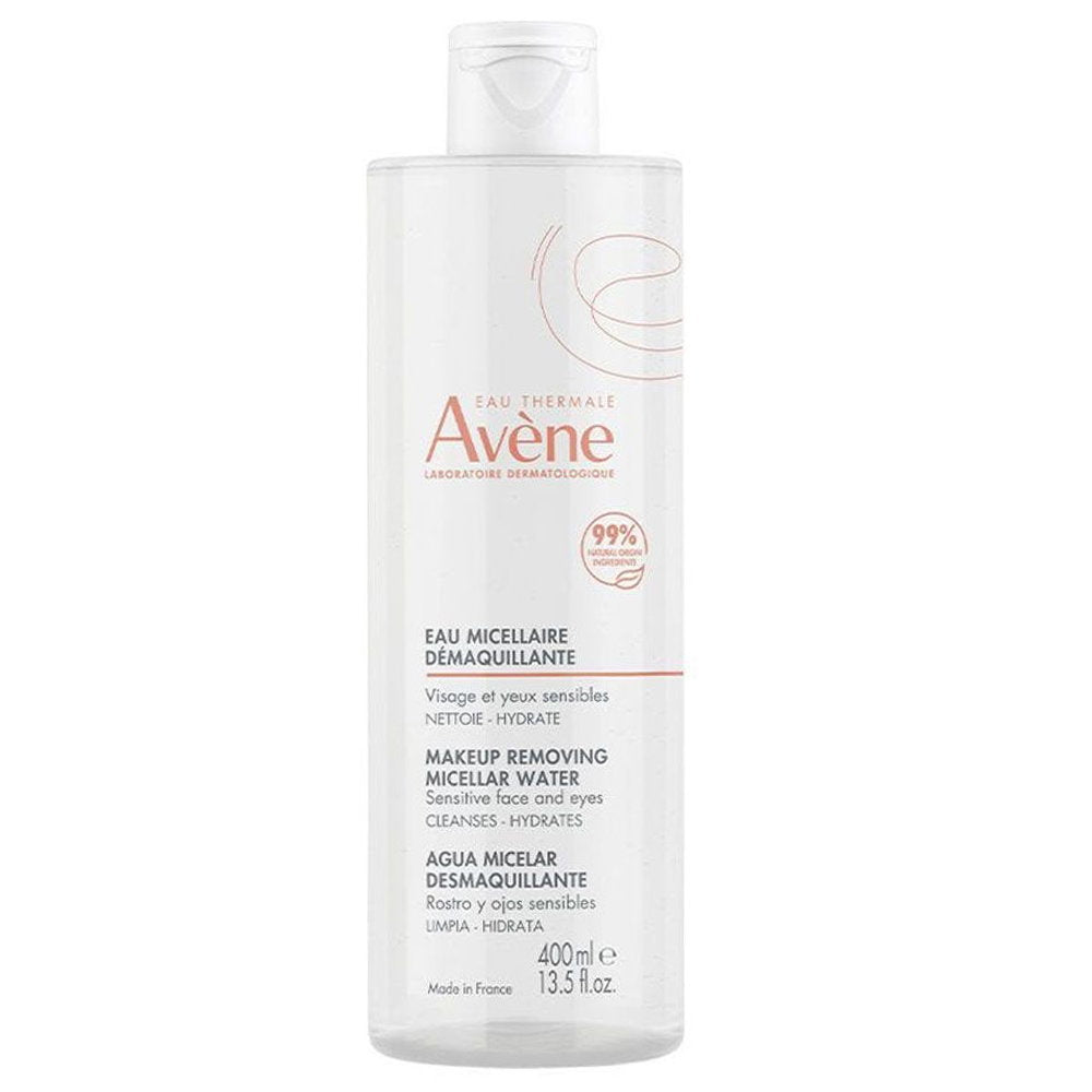 Avene, „Eau Thermale“, valo ir šalina makiažą, micelinis vanduo jautriai odai, 400 ml