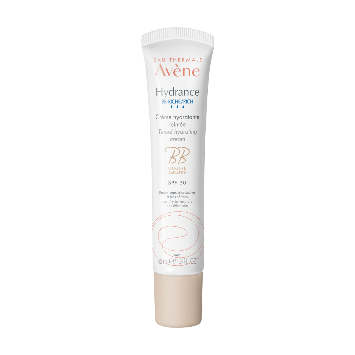 Avene, Hydrance Rich, drėkinamasis, tonuotas drėkiklis, lengvas, SPF 30, 40 ml