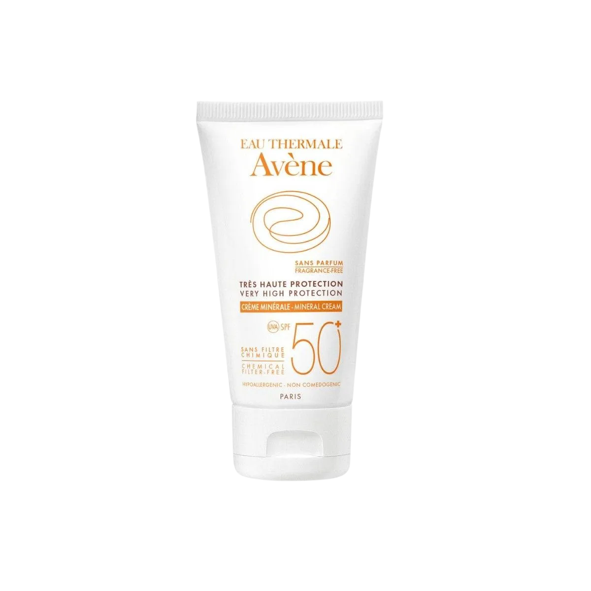 Avene, mineralinis saulės kremas nuo saulės, dieninis, SPF50+, 50 ml