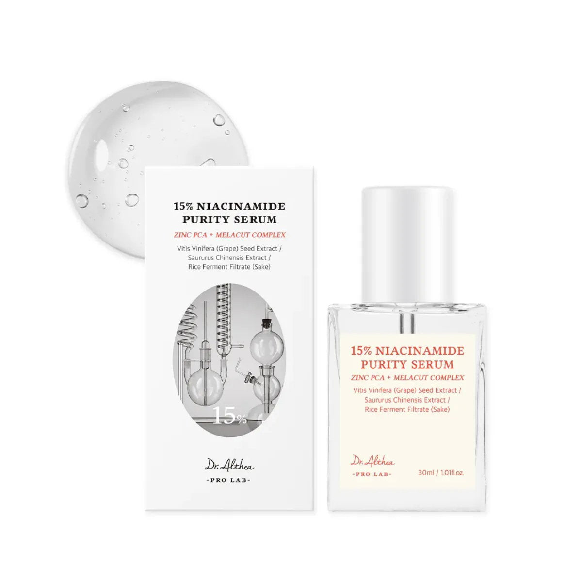 Dr. Althea, 15% Niacinamide Purity, Pore Minimizing, Day & Night, Serum, For Face, 30 ml